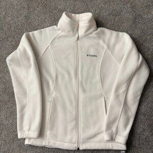 Columbia Full Zip Fleece Jacket Women's Benton Springs Cream White Warm Outdoors